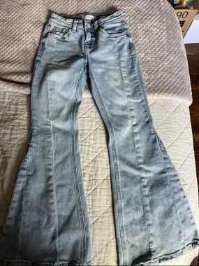 Kancan Youth Mid Rise Flare Jeans Size 8
